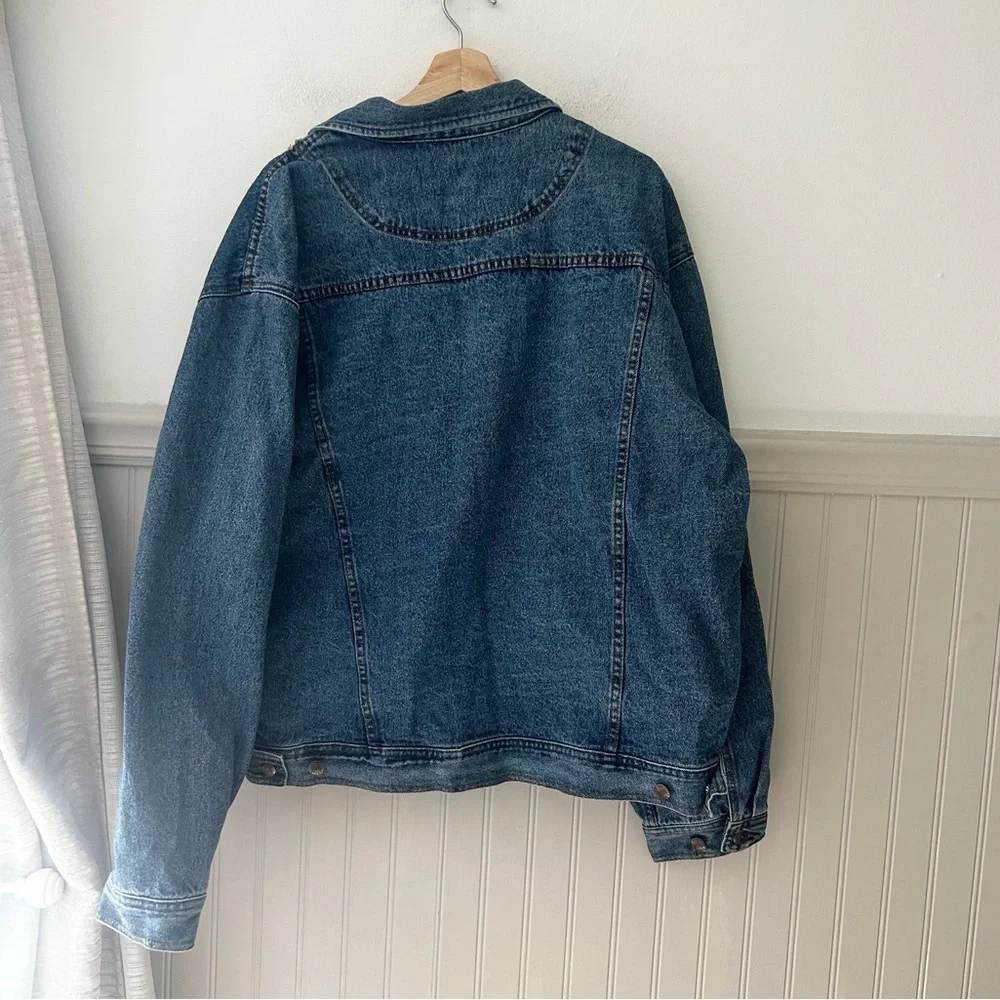 Vintage Stony River Men's XXL Blue Denim Jean Trucker Jacket